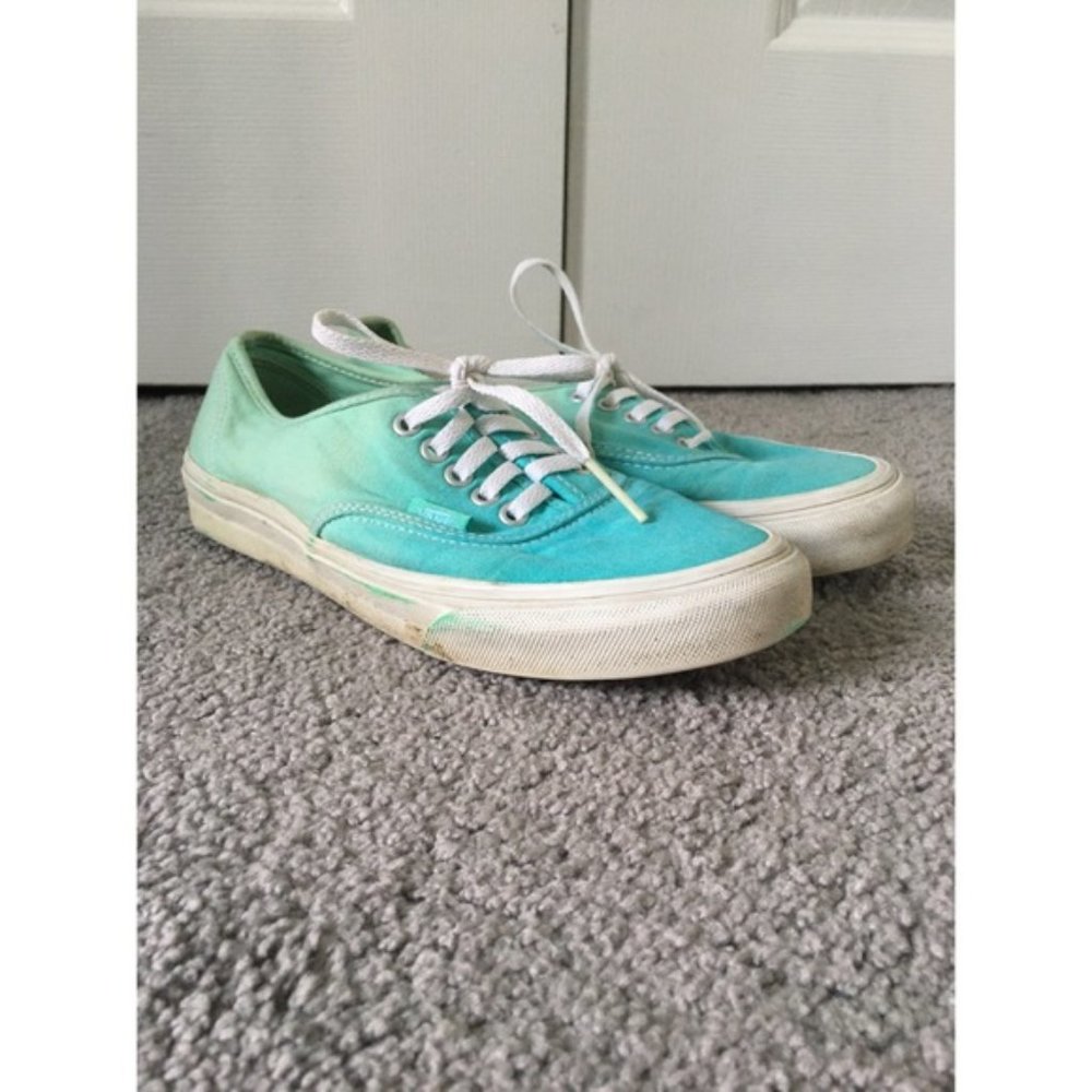 Seafoam Green Ombre Vans Authentic